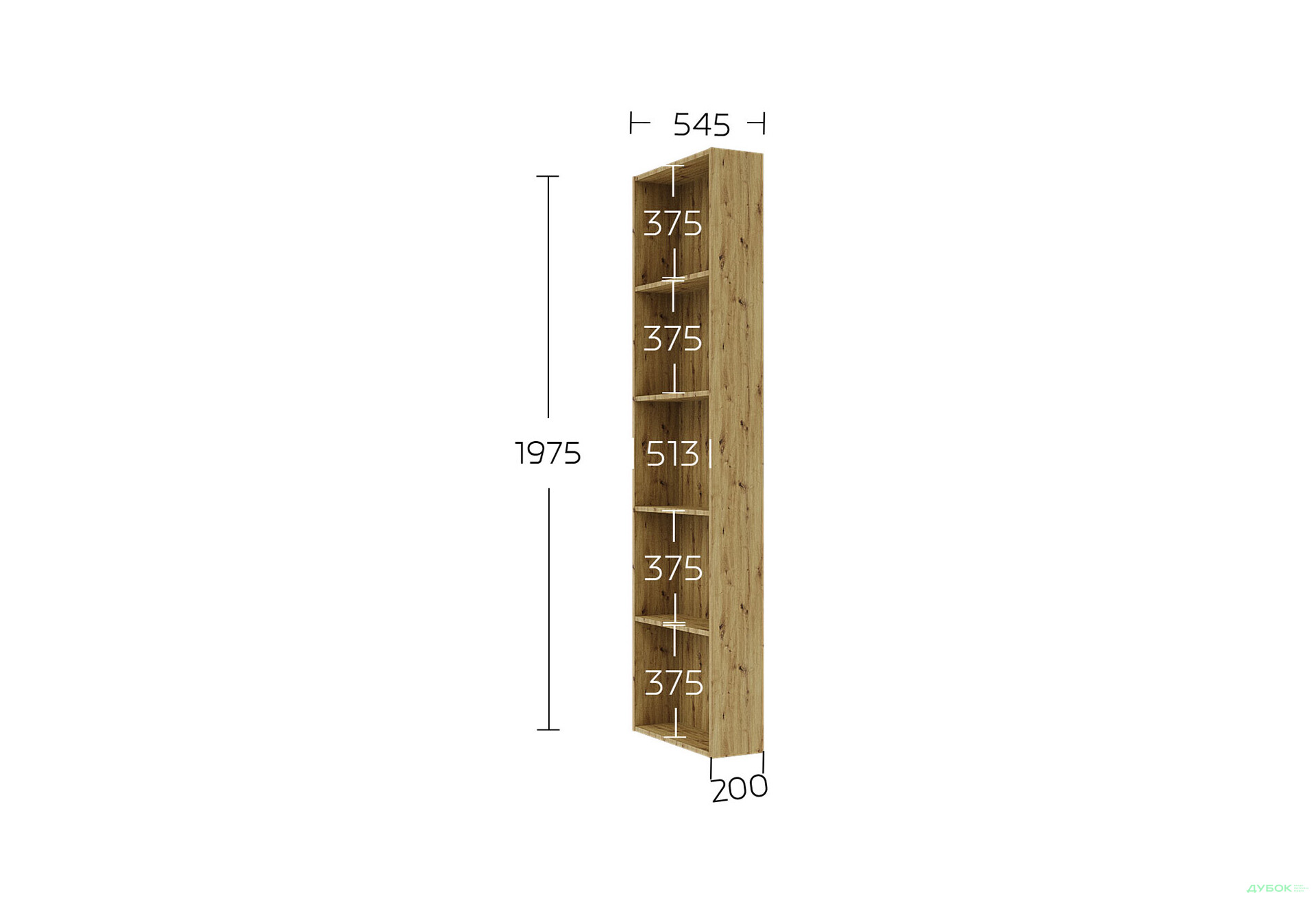 Зображення 6 - Консоль Garant Соло закрита 55 см, дуб артизан