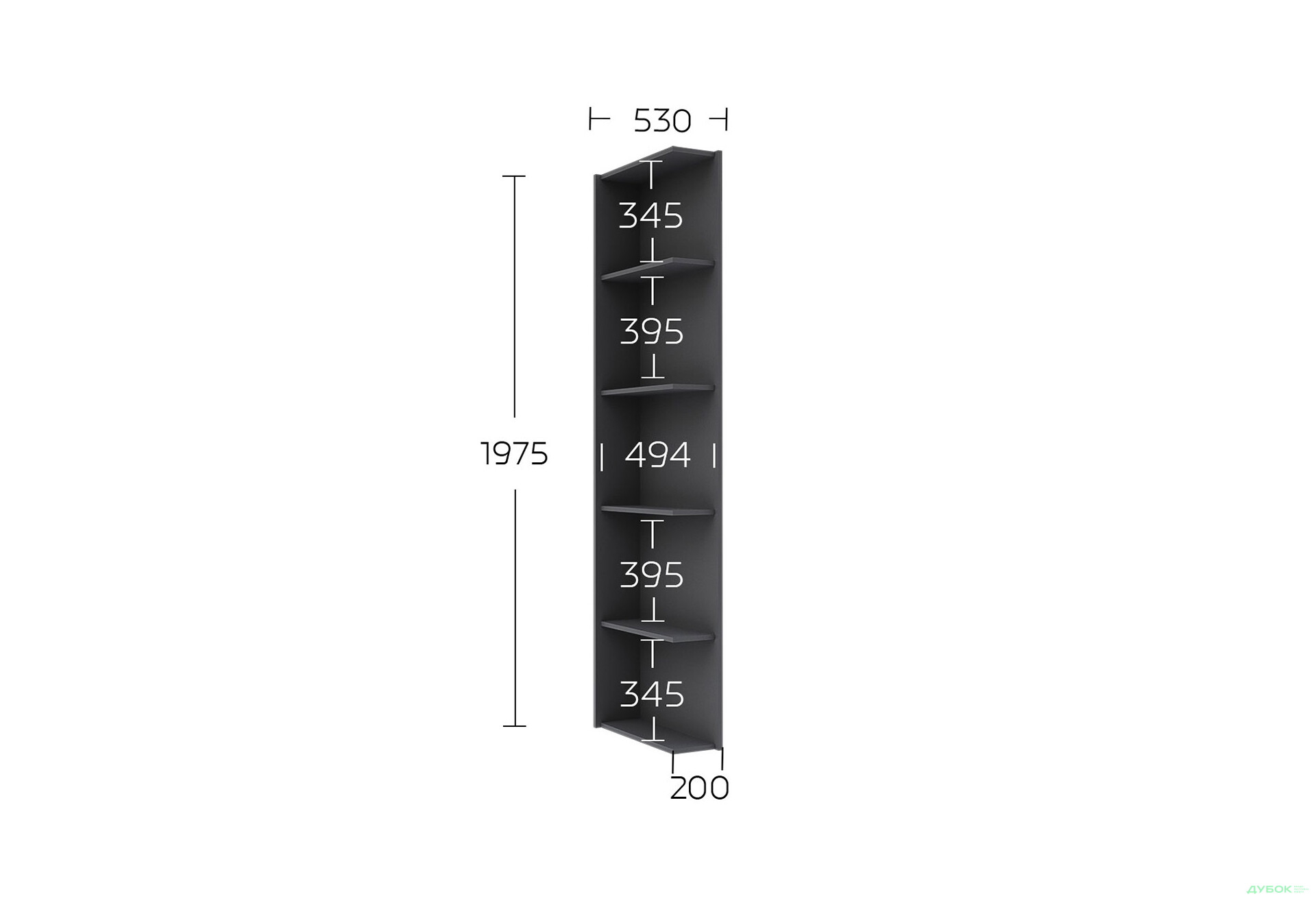 Зображення 6 - Консоль Garant Соло відкрита 55 см, графіт