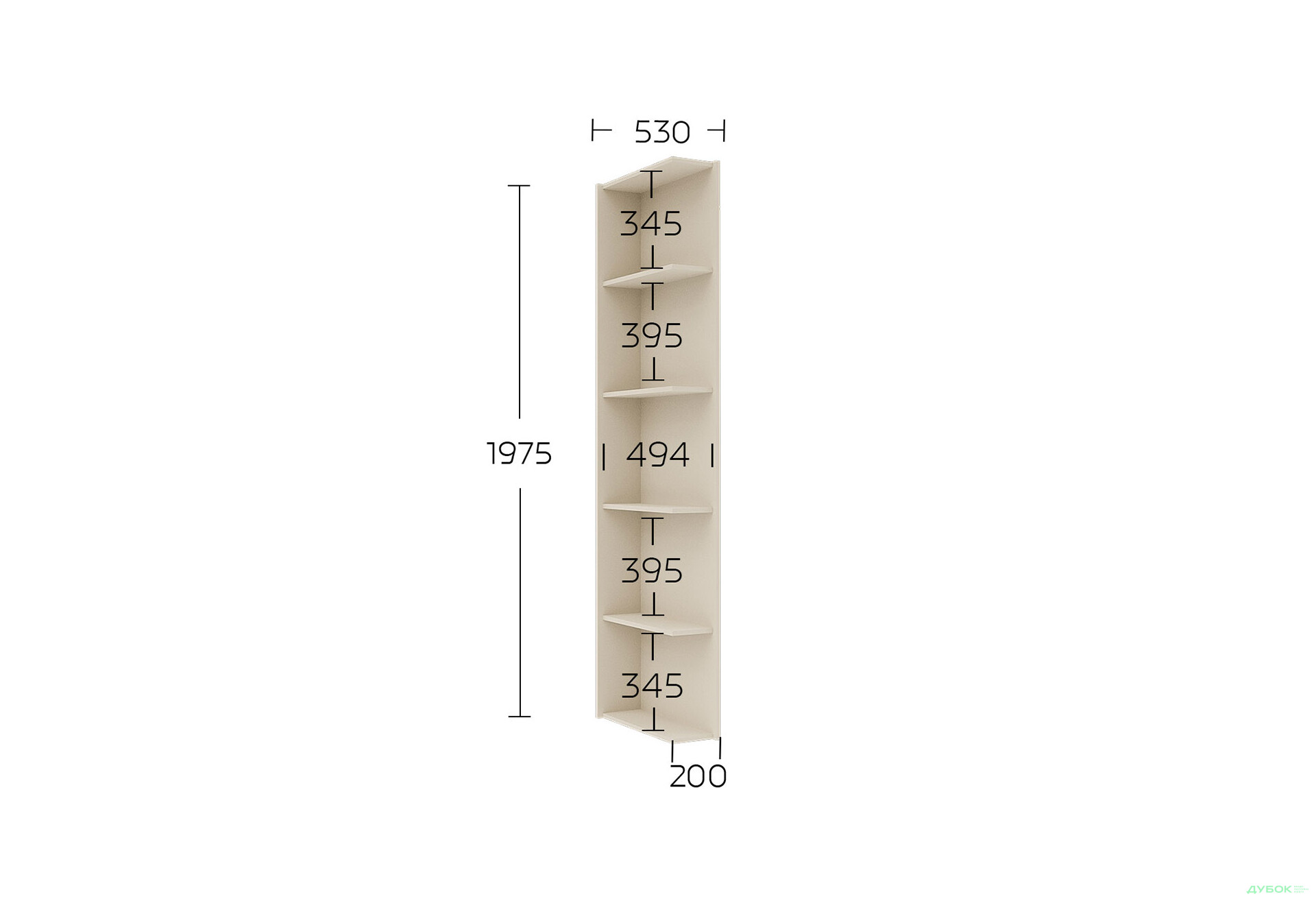 Зображення 6 - Консоль Garant Соло відкрита 55 см, кашемір
