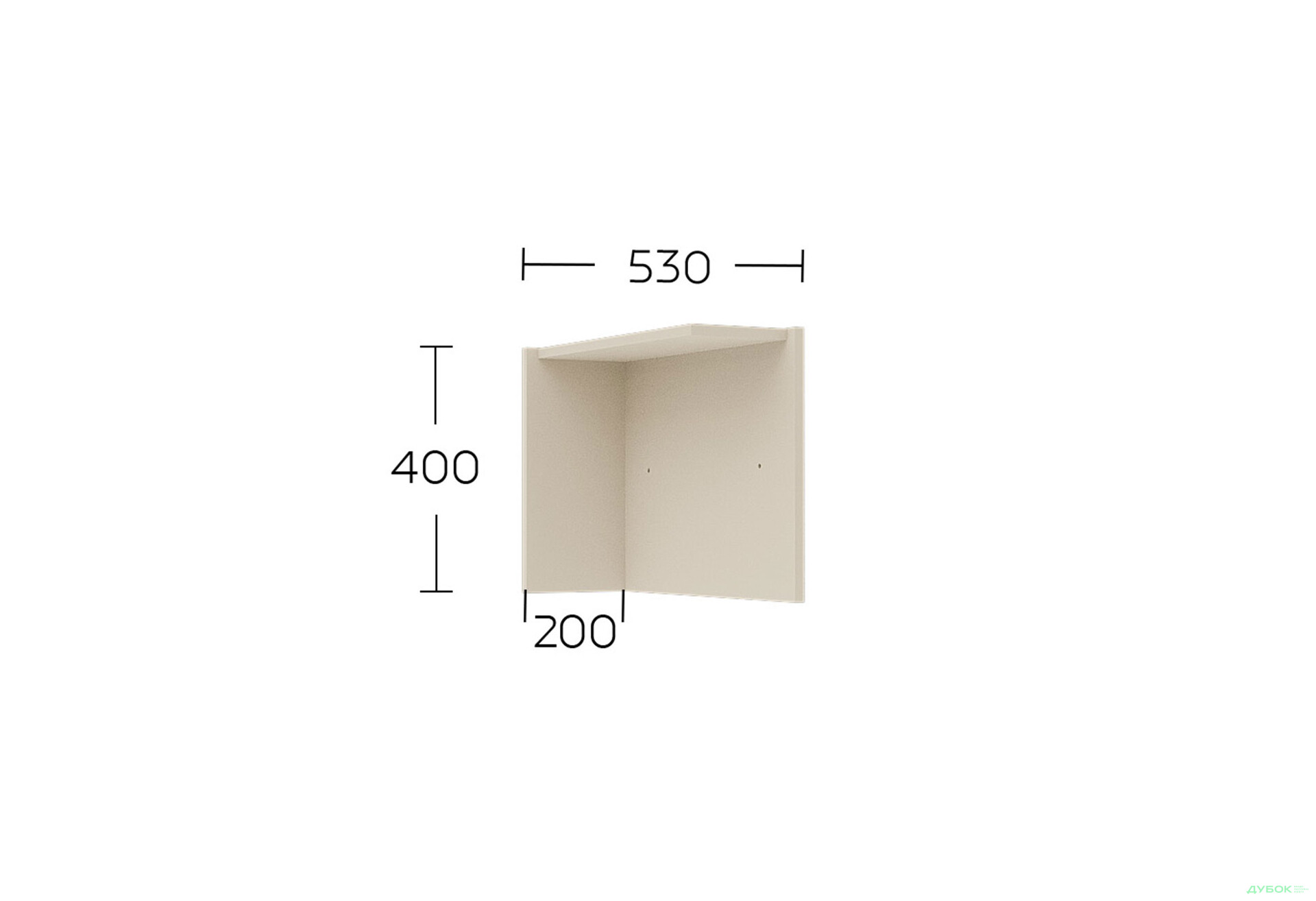 Зображення 4 - Антресоль Garant Соло КВ 53 см, кашемір