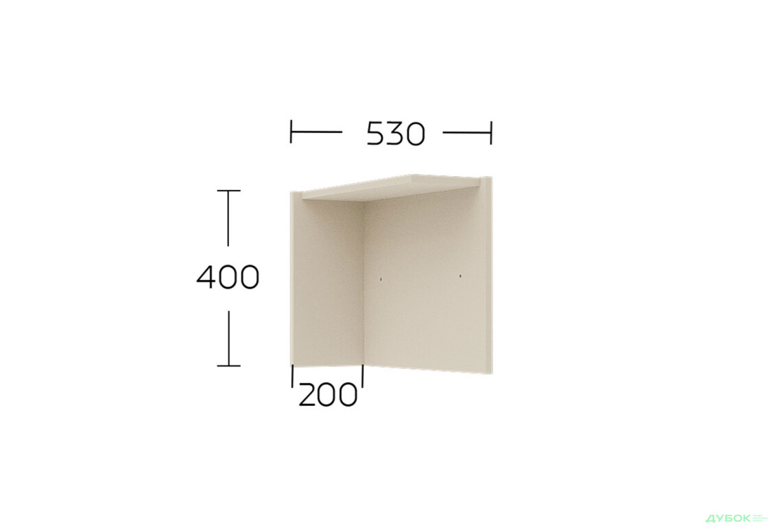 Зображення 4 - Антресоль Garant Соло КВ 53 см, кашемір