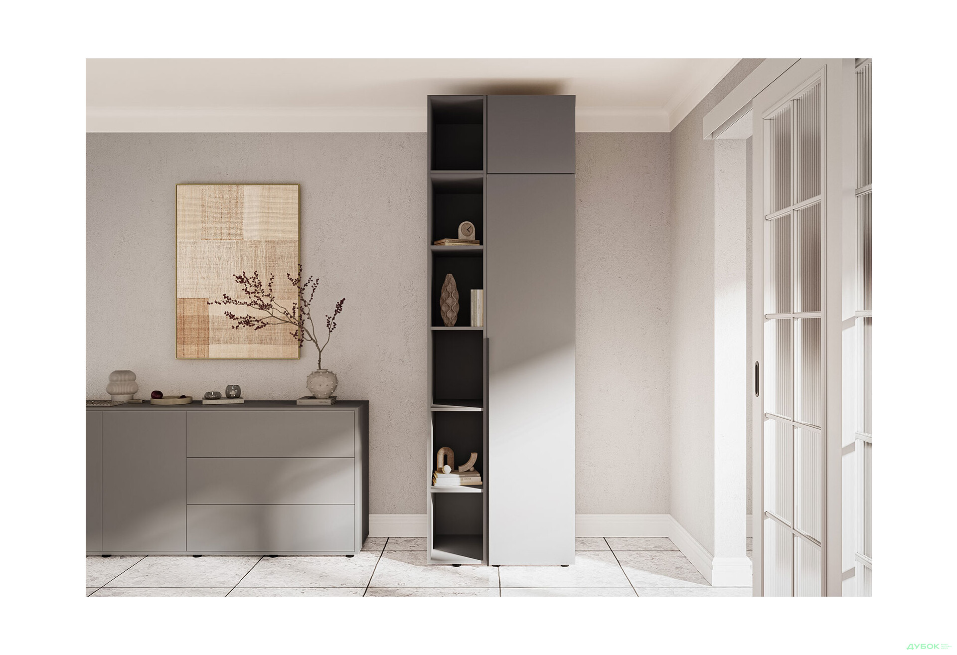 Зображення 4 - Консоль Garant Соло пряма 30 см, сіра мишка