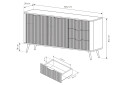 Изображение 6 - Комод Perfect Home Ланте / Lante 2-дверный с 3 ящиками 163 см, белый, золотые ножки
