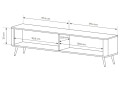 Зображення 7 - Тумба під ТВ Perfect Home Ланте / Lante з 2 дверками 200 см, білий, золоті ніжки