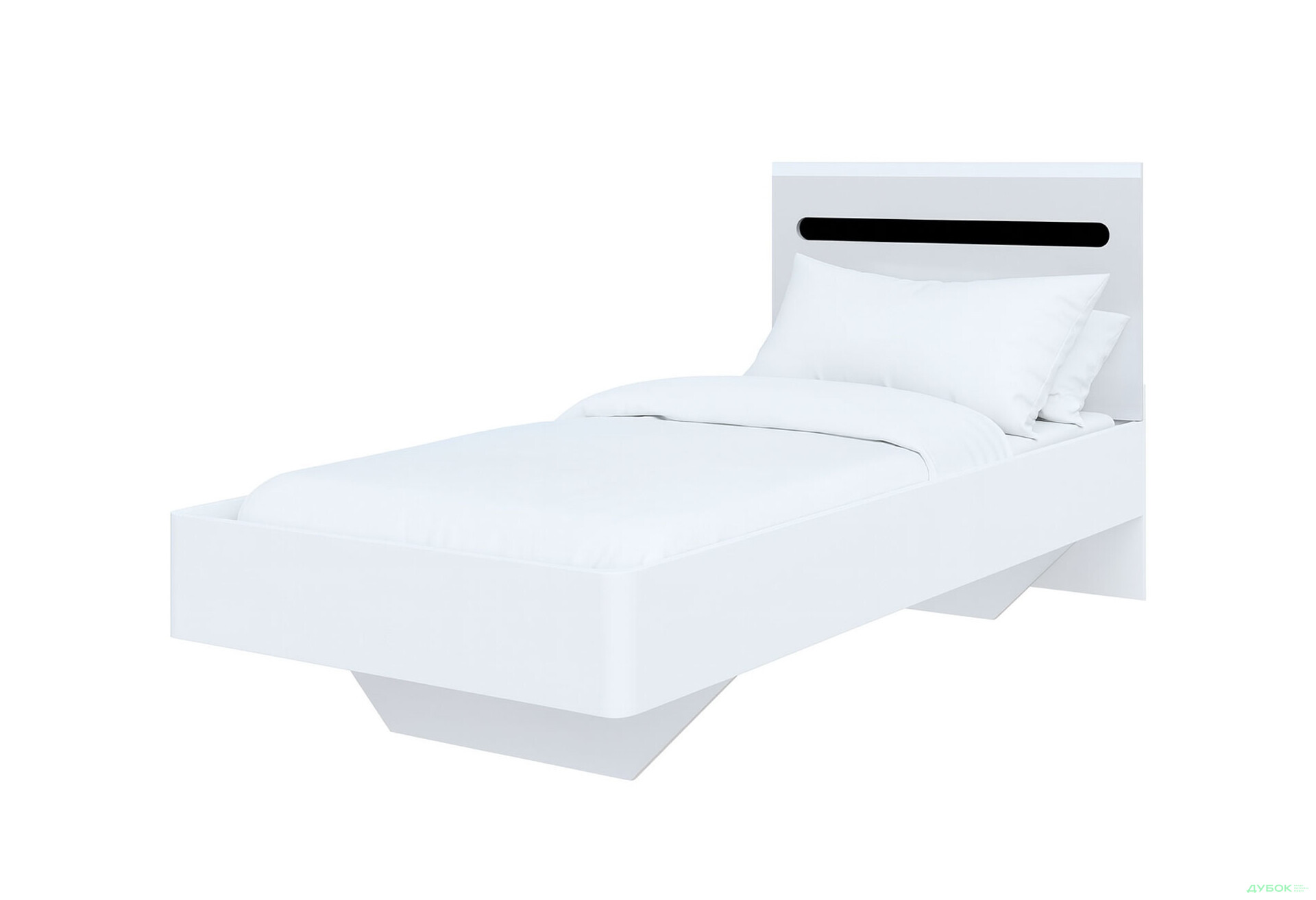 Изображение 1 - Кровать Svit Mebliv Бьянко (без каркаса) 90х200 см, Белая с черной вставкой