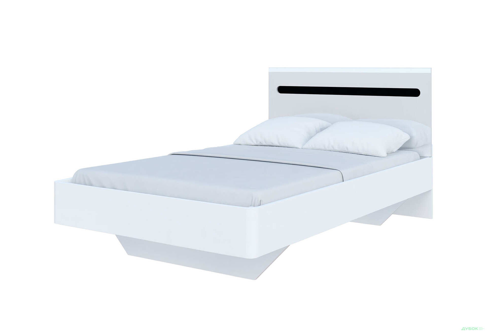 Зображення 1 - Ліжко Світ Меблів Бянко (без вкладу) 120х200 см, Біле з чорною вставкою