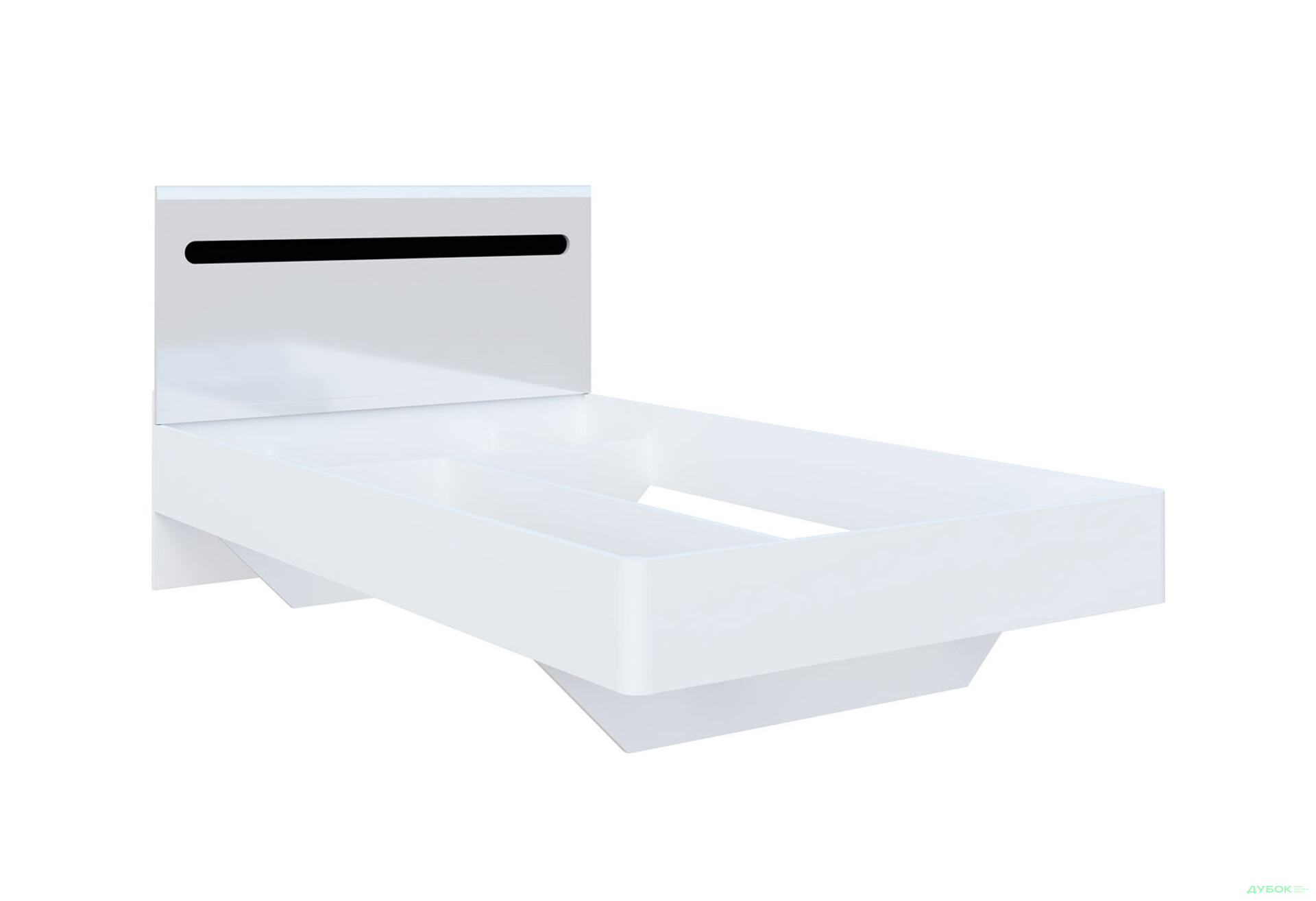 Зображення 3 - Ліжко Світ Меблів Бянко (без вкладу) 120х200 см, Біле з чорною вставкою