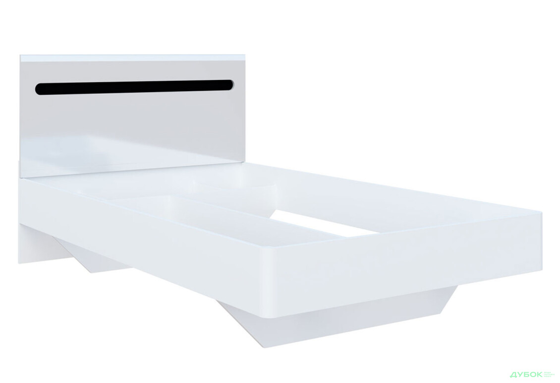 Зображення 3 - Ліжко Світ Меблів Бянко (без вкладу) 120х200 см, Біле з чорною вставкою
