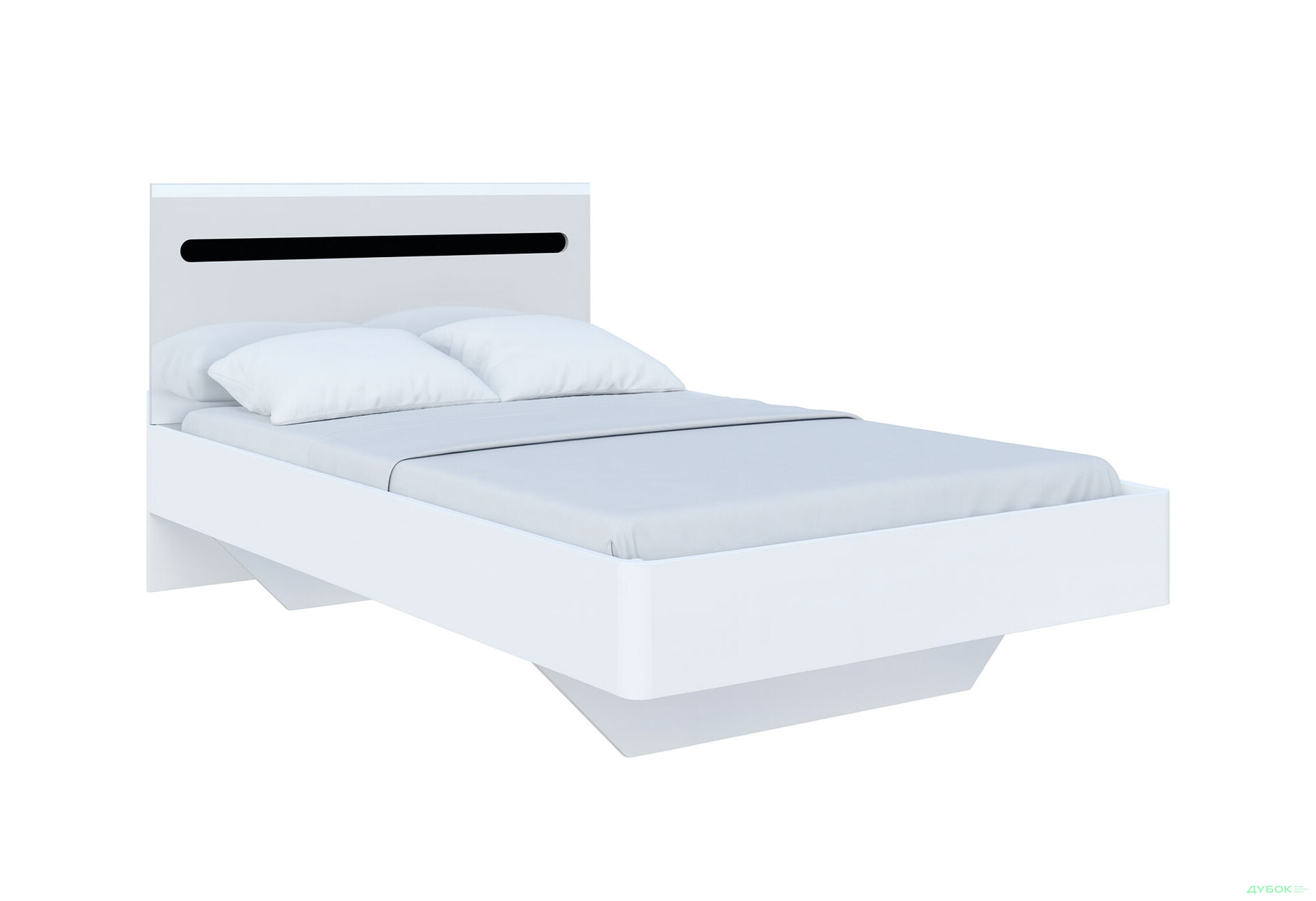 Зображення 4 - Ліжко Світ Меблів Бянко (без вкладу) 120х200 см, Біле з чорною вставкою