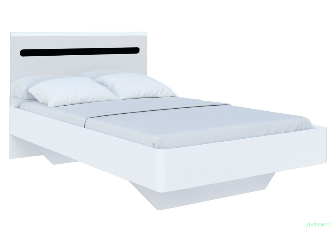 Зображення 4 - Ліжко Світ Меблів Бянко (без вкладу) 120х200 см, Біле з чорною вставкою