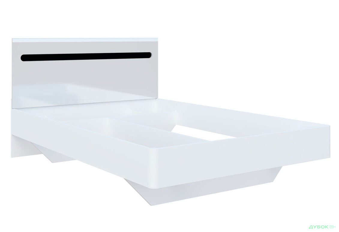 Зображення 3 - Ліжко Світ Меблів Бянко (без вкладу) 140х200 см, Біле з чорною вставкою