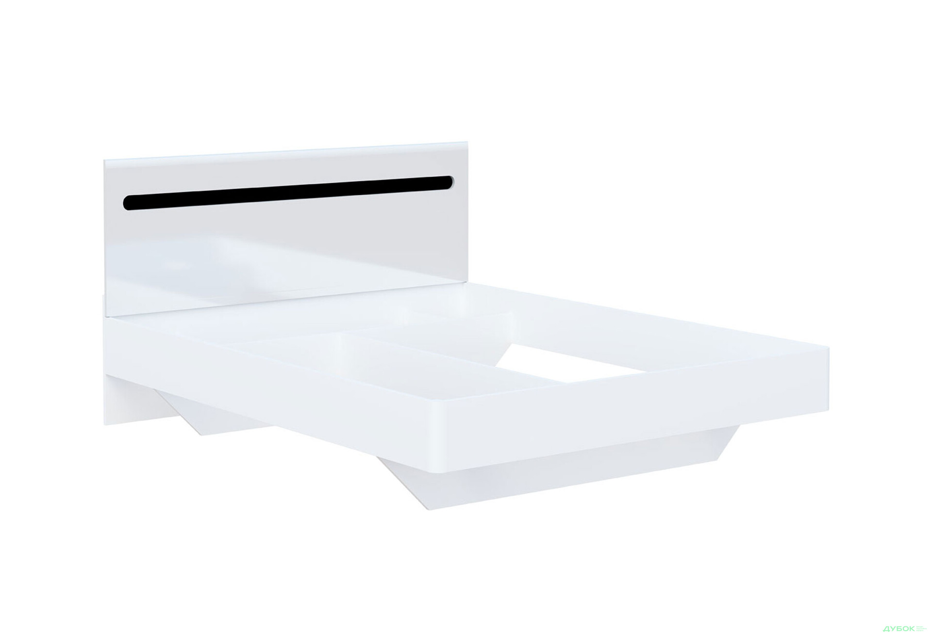 Зображення 3 - Ліжко Світ Меблів Бянко (без вкладу) 160х200 см, Біле з чорною вставкою