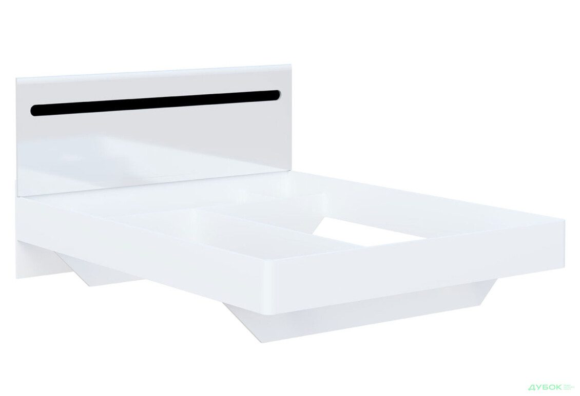 Зображення 3 - Ліжко Світ Меблів Бянко (без вкладу) 160х200 см, Біле з чорною вставкою