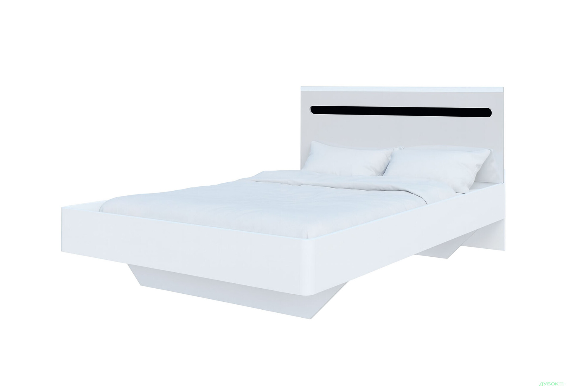 Зображення 1 - Ліжко Світ Меблів Бянко (без вкладу) 160х200 см, Біле з чорною вставкою