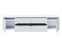 Зображення 2 - Тумба під ТВ Світ Меблів Бянко з 2 дверцятами та шухлядами 230 см, Біла з чорною вставкою