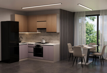 Кухня VIP-master Лорі Люкс верх + Прайм Люкс низ 2.2х1.2 м, дуб елегант V / меланжевий