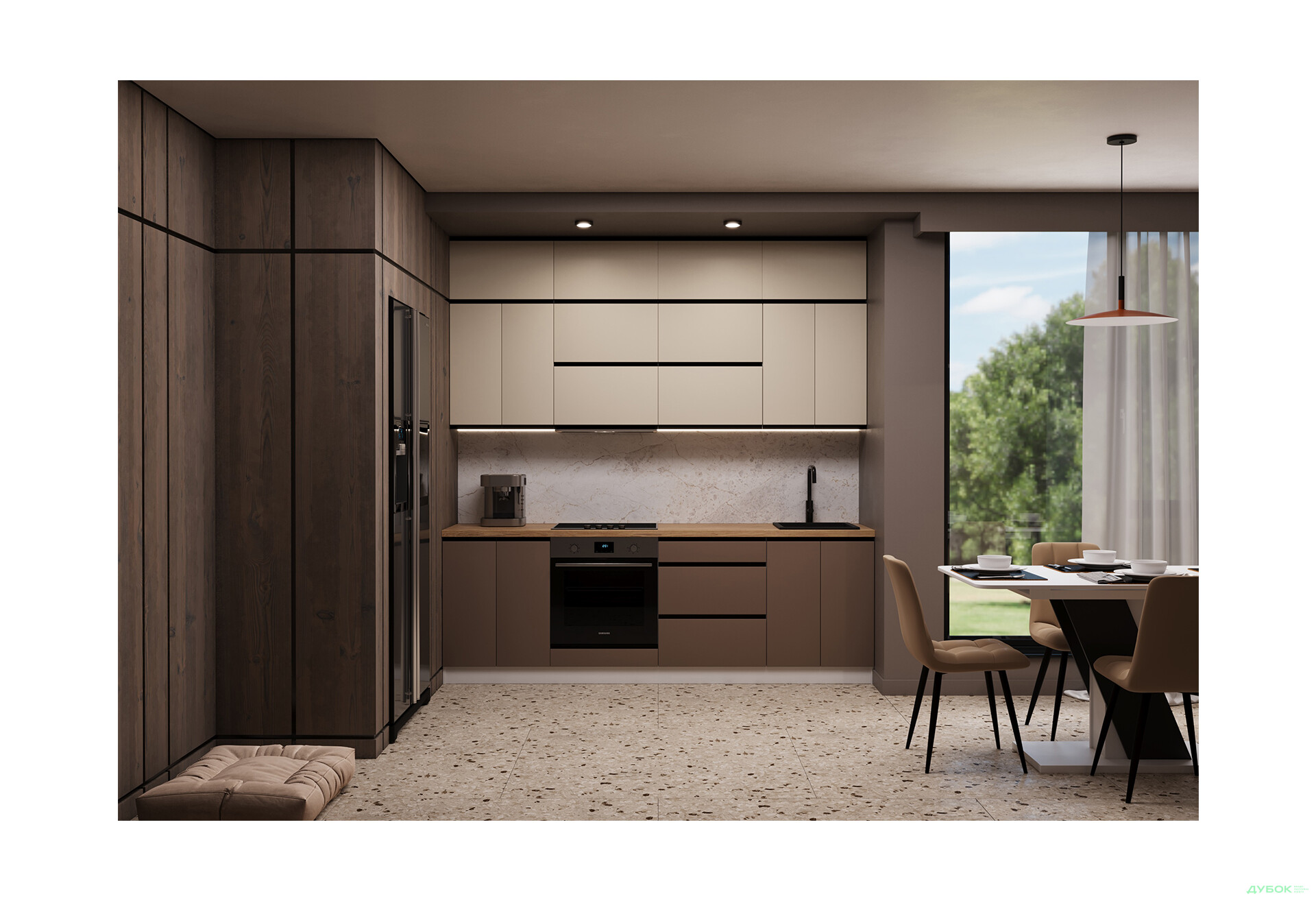 Зображення 2 - Кухня VIP-master Прайм Люкс / Prime Luxe 240 см, ваніль / коричневий