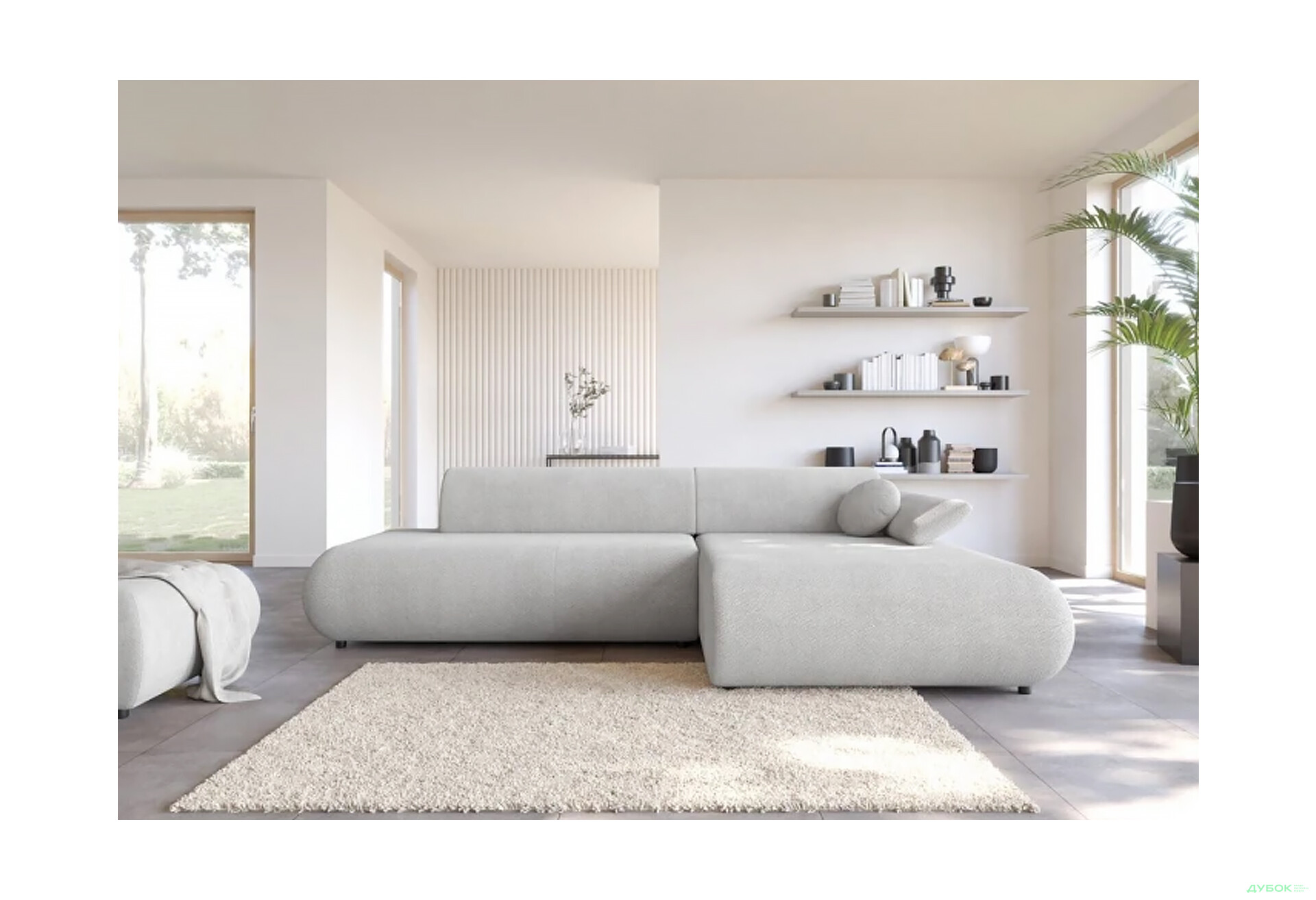 Зображення 2 - М'який куточок Perfect Home Пуенте / Puente 286х173 см кут Г Сірий (Vinci 07)