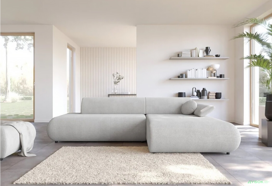 Зображення 2 - М'який куточок Perfect Home Пуенте / Puente 286х173 см кут Г Сірий (Vinci 07)