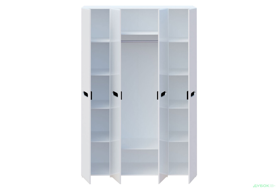 Изображение 3 - Шкаф Svit Mebliv Бьянко 4-дверный 150 см, Белый с черной вставкой