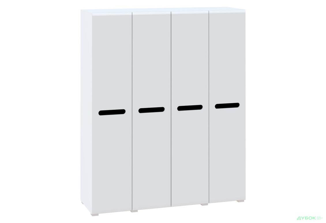 Изображение 2 - Шкаф Svit Mebliv Бьянко 4-дверный 180 см, Белый с черной вставкой