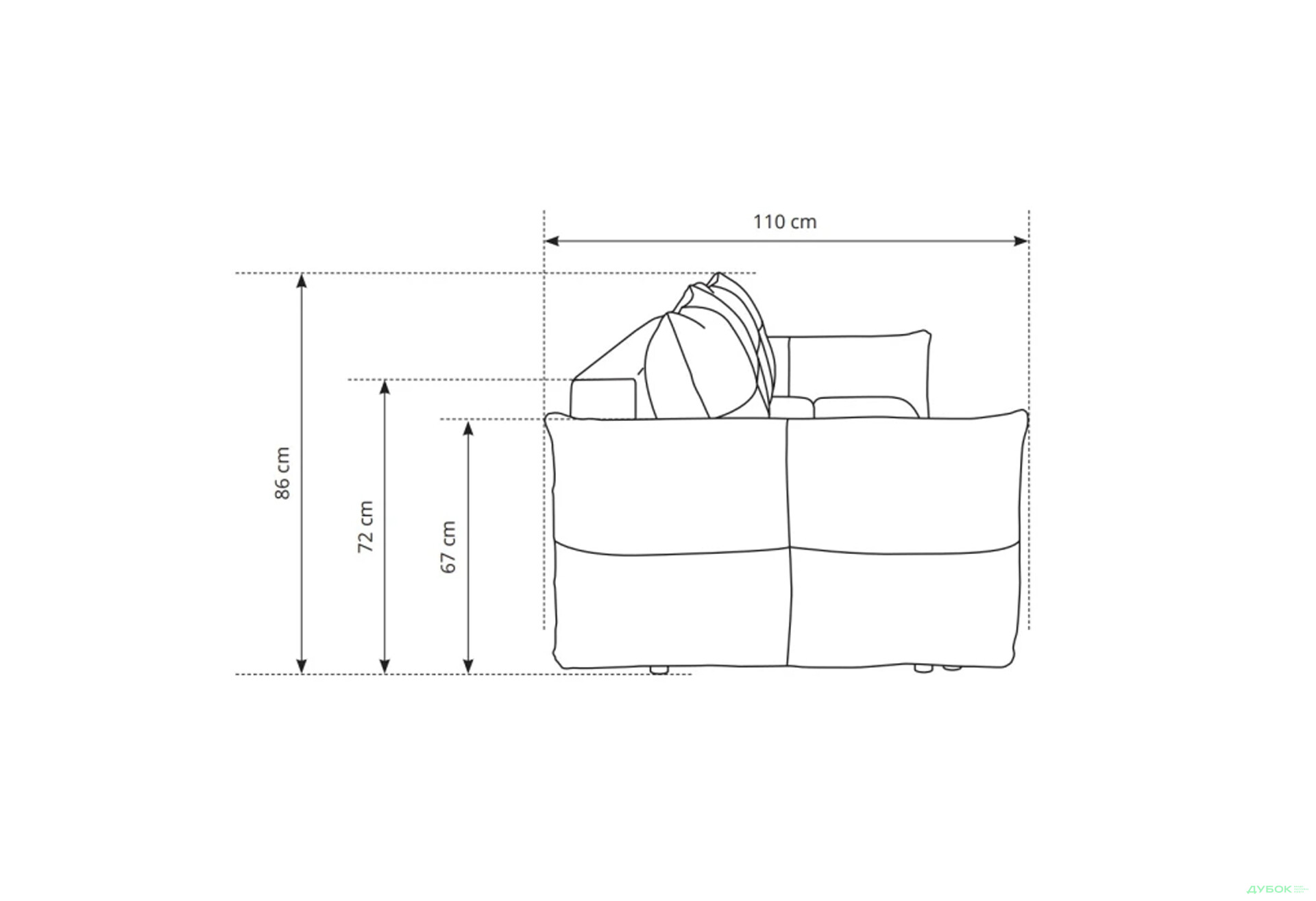 Диван Perfect Home Бейз / Baloo 245х110 см, Білий (WInd 02) - Зображення 9 Зображення 9 - Диван Perfect Home Бейз / Baloo 245х110 см, Білий (WInd 02)