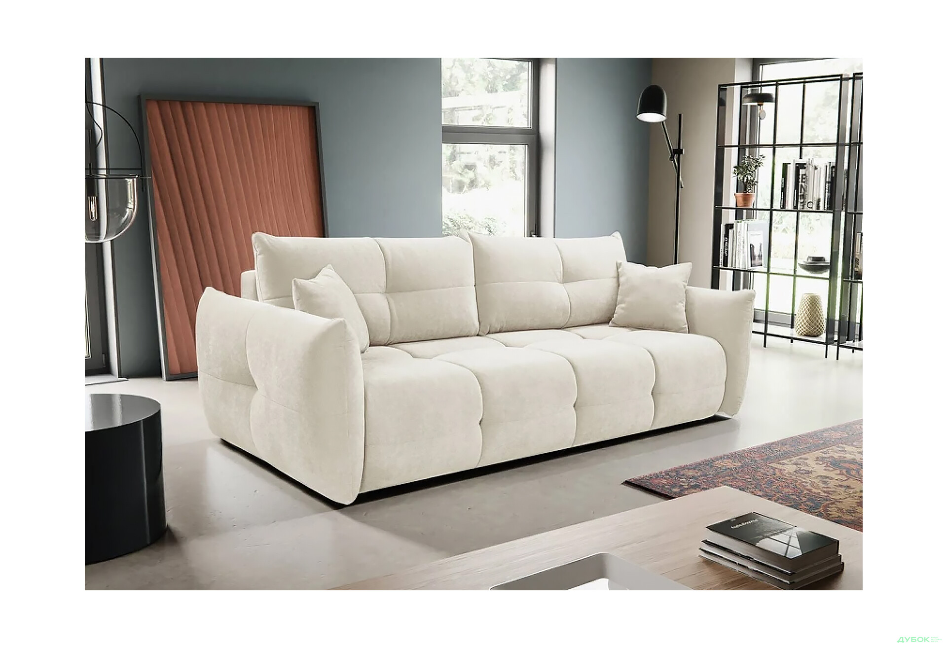 Диван Perfect Home Бейз / Baloo 245х110 см, Білий (WInd 02) - Зображення 2 Зображення 2 - Диван Perfect Home Бейз / Baloo 245х110 см, Білий (WInd 02)