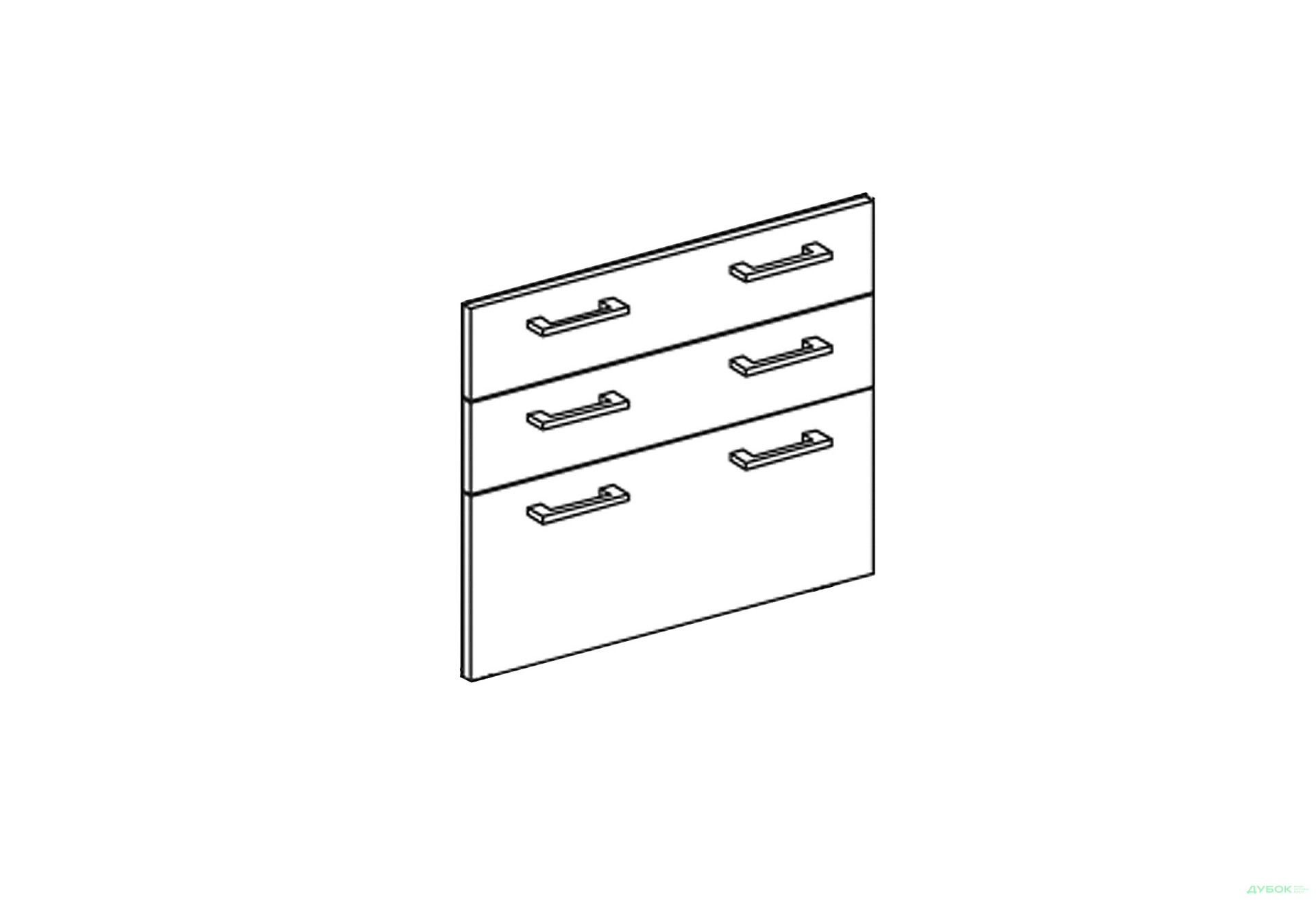 Зображення 1 - Фасад Н 80 3Ш (2+1) Марта / Аліса Світ Меблів