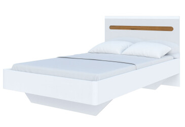 Кровать Svit Mebliv Бьянко (без вклада) 120х200 см, Белая с вставкой дуб аппалачи