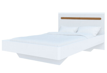 Кровать Svit Mebliv Бьянко (без вклада) 140х200 см, Белая с вставкой дуб аппалачи