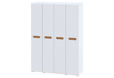 Шкаф Svit Mebliv Бьянко 4-дверный 150 см, Белый с вставкой дуб аппалачи