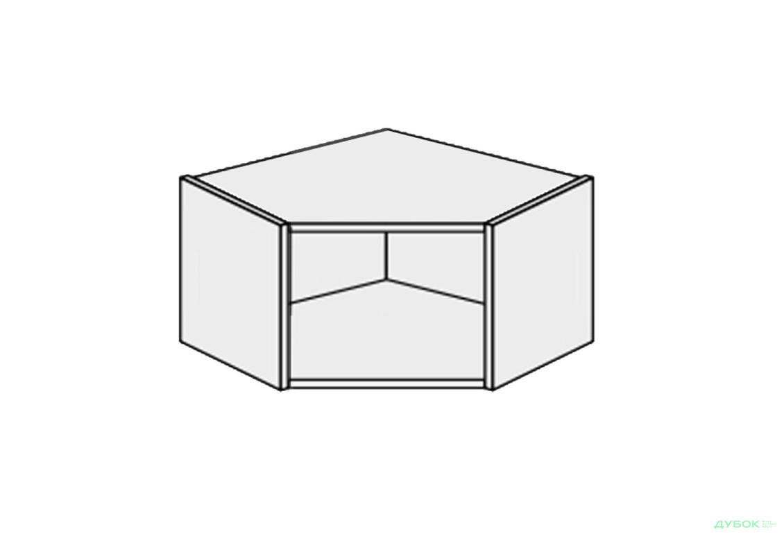 Корпус Кут В 45° 1дв 600х600 Pro Blum 360мм MiroMark