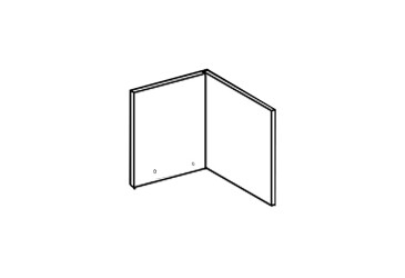 Фасад А 60x60 кут прямий (320) Марта / Аліса Лак Світ Меблів