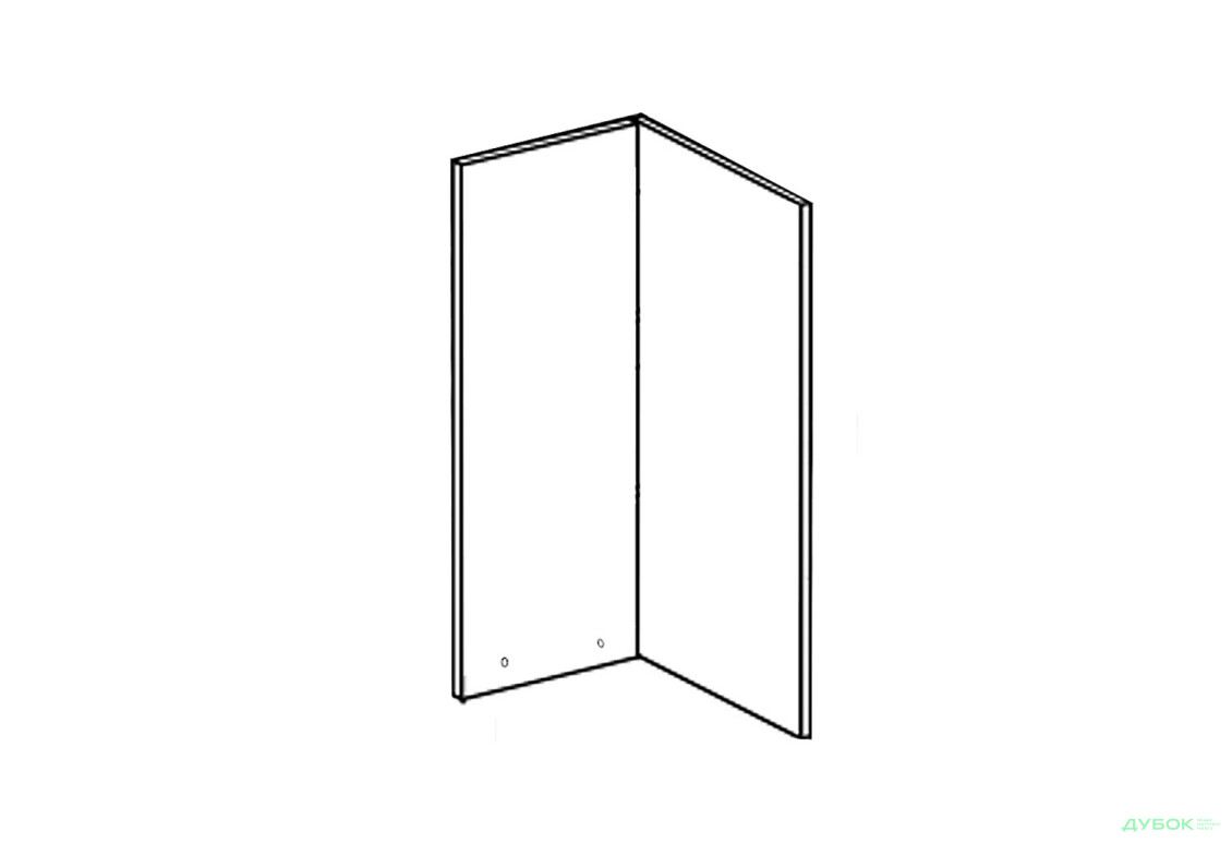 Фасад В 60x60 кут прямий Марта / Аліса Лак Світ Меблів