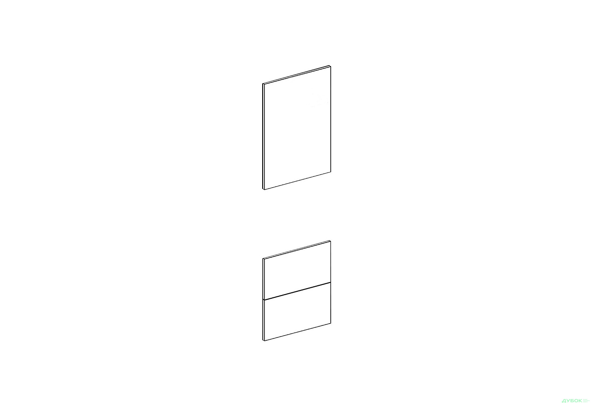 Зображення 1 - Фасад П 60 ДШ (h-920) Favorit Марта / Аліса Лак Світ Меблів