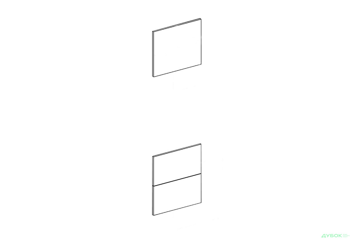 Фасад П 60 ДШ п/мікрохв. (h-920) Favorit Марта / Аліса Лак Світ Меблів