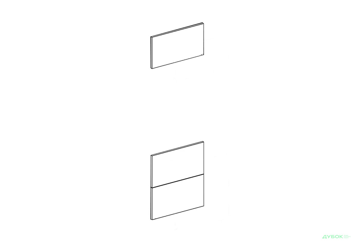 Фасад П 60 ДШ п/мікрохв. Favorit Марта / Аліса Лак Світ Меблів