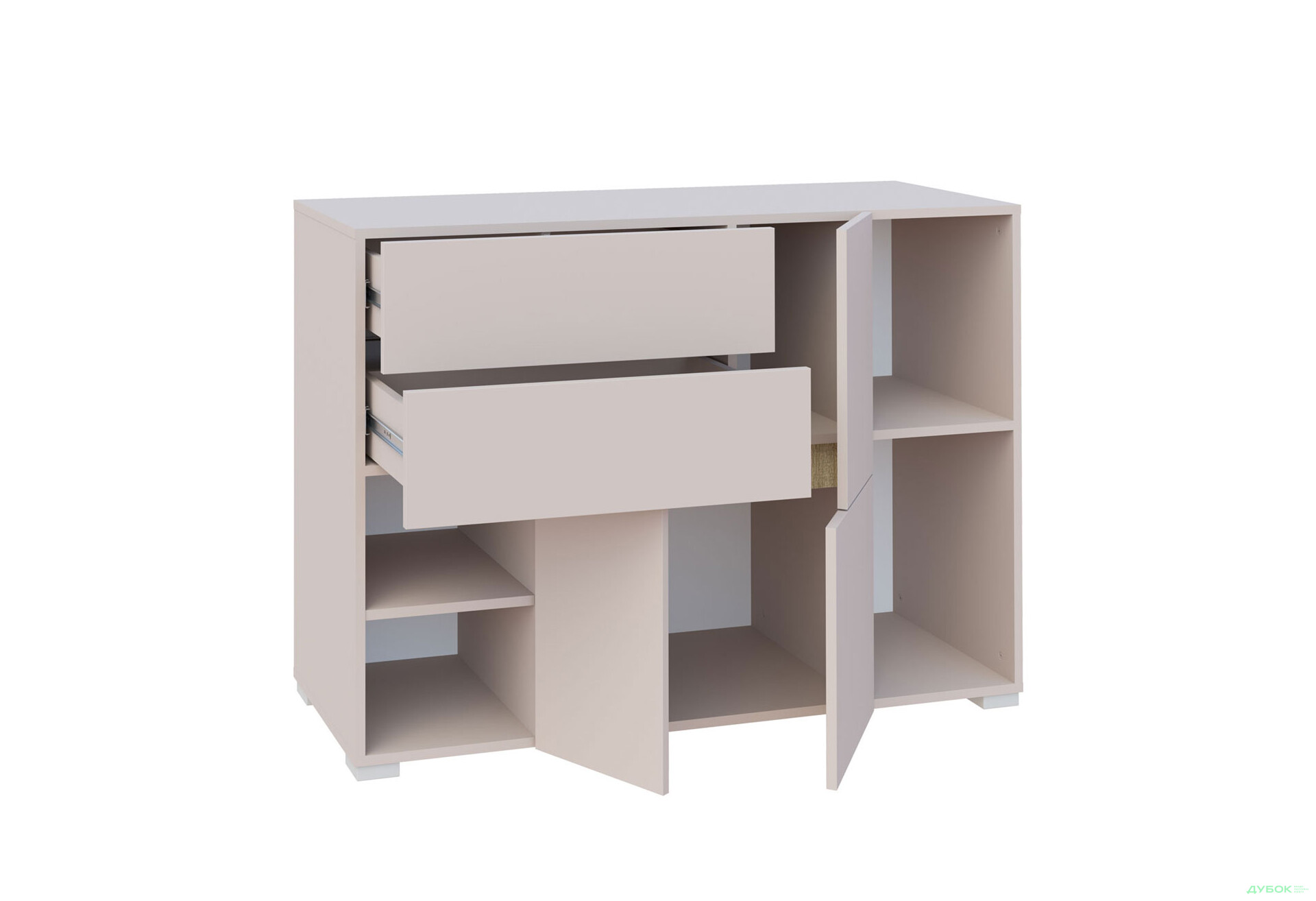 Изображение 2 - Комод Svit Mebliv Марио 3-дверный с ящиками и полками 120 см, Кашемир