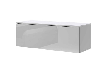 Тумба під ТВ MiroMark Бокс / Box з дверкою 105 см, глянець сірий шиншила