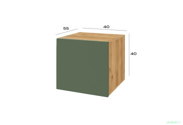 Антресоль 40 см дуб аппалачі / зелений димчастий Зображення Антресоль 40 см дуб аппалачі / зелений димчастий