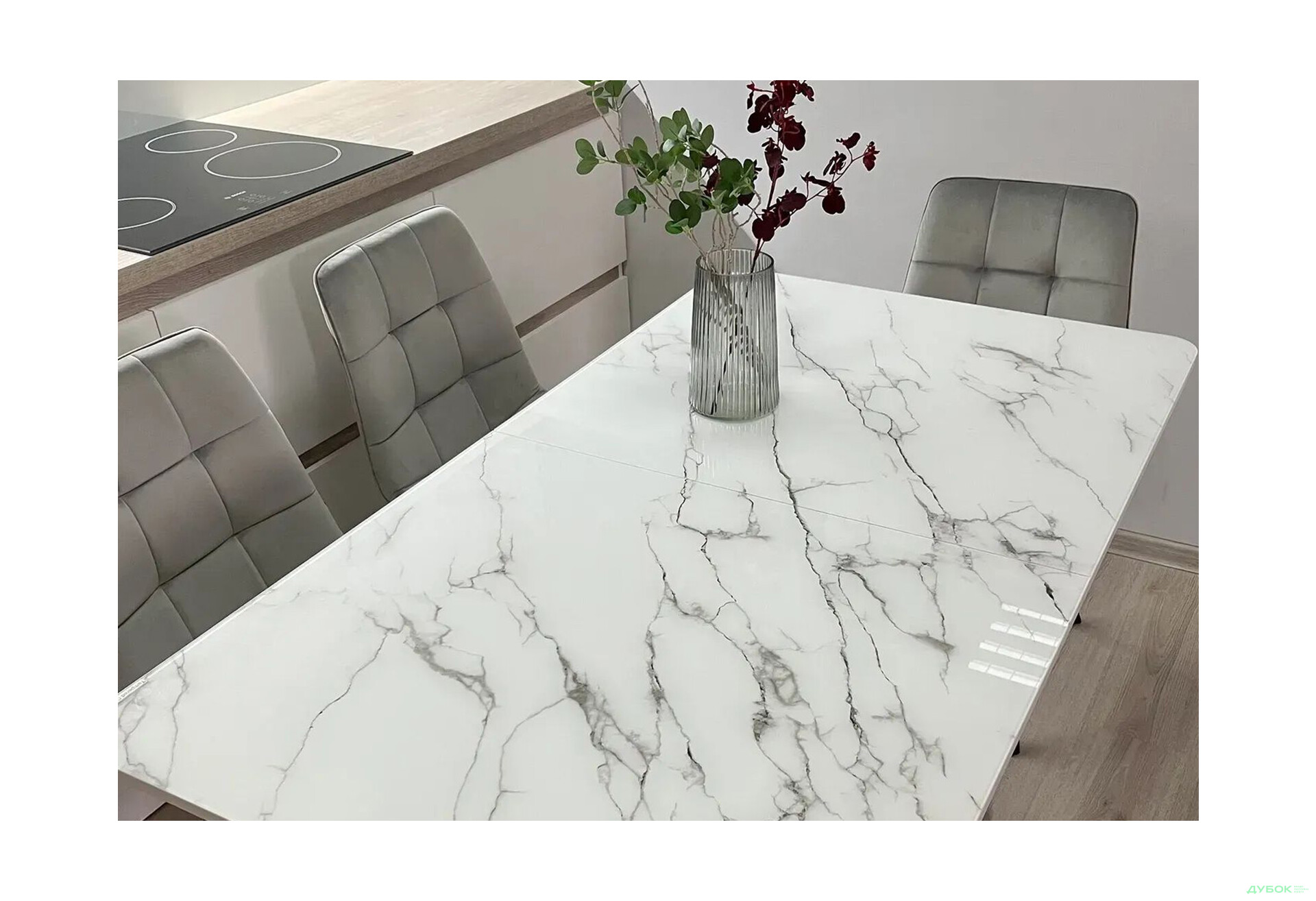 Изображение 7 - Стол кухонный Jam Бостон Т раскладной, 140 / 180 см, белое дерево / бриллиант