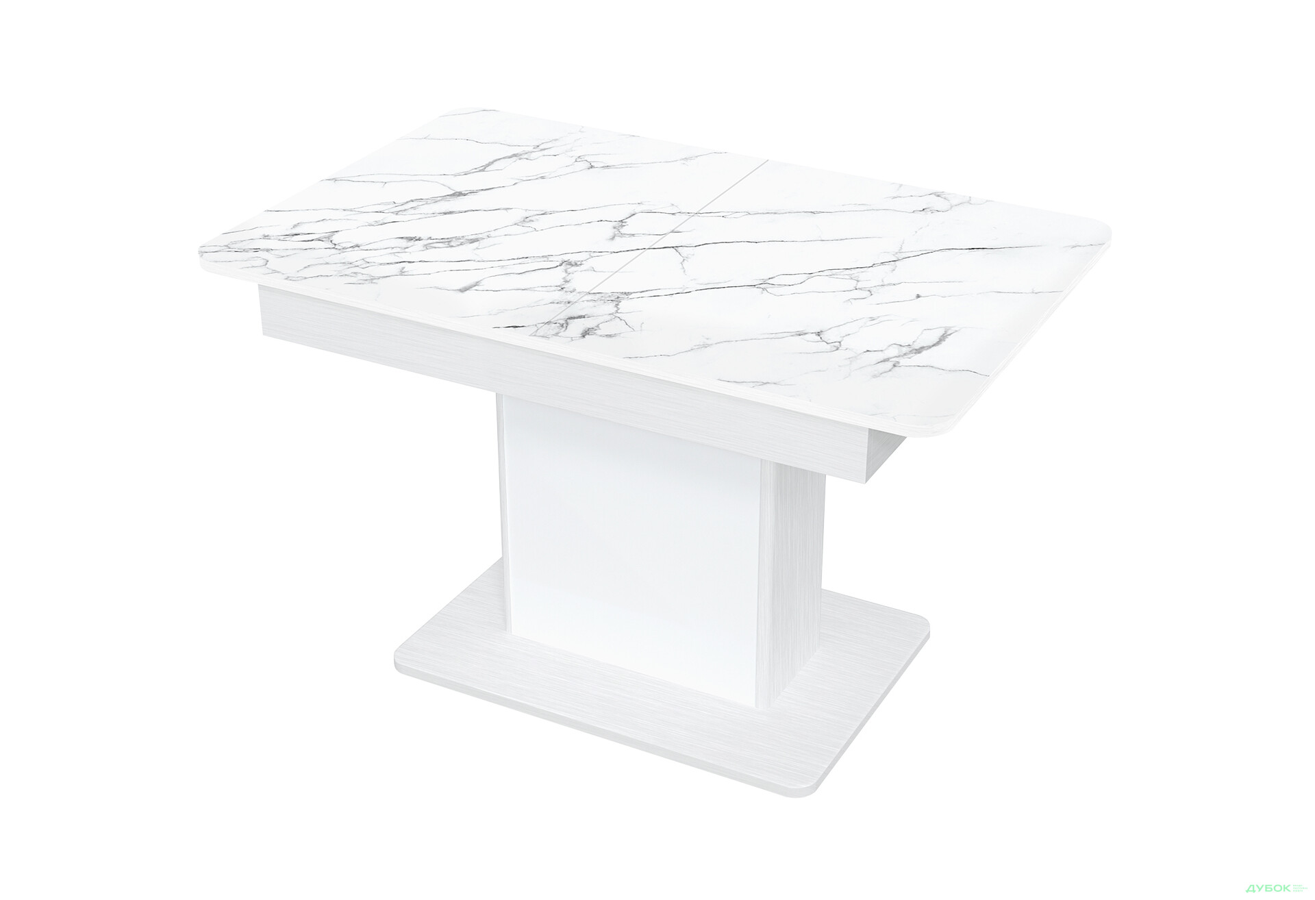 Изображение 1 - Стол кухонный Jam Бостон Т раскладной, 140 / 180 см, белое дерево / бриллиант