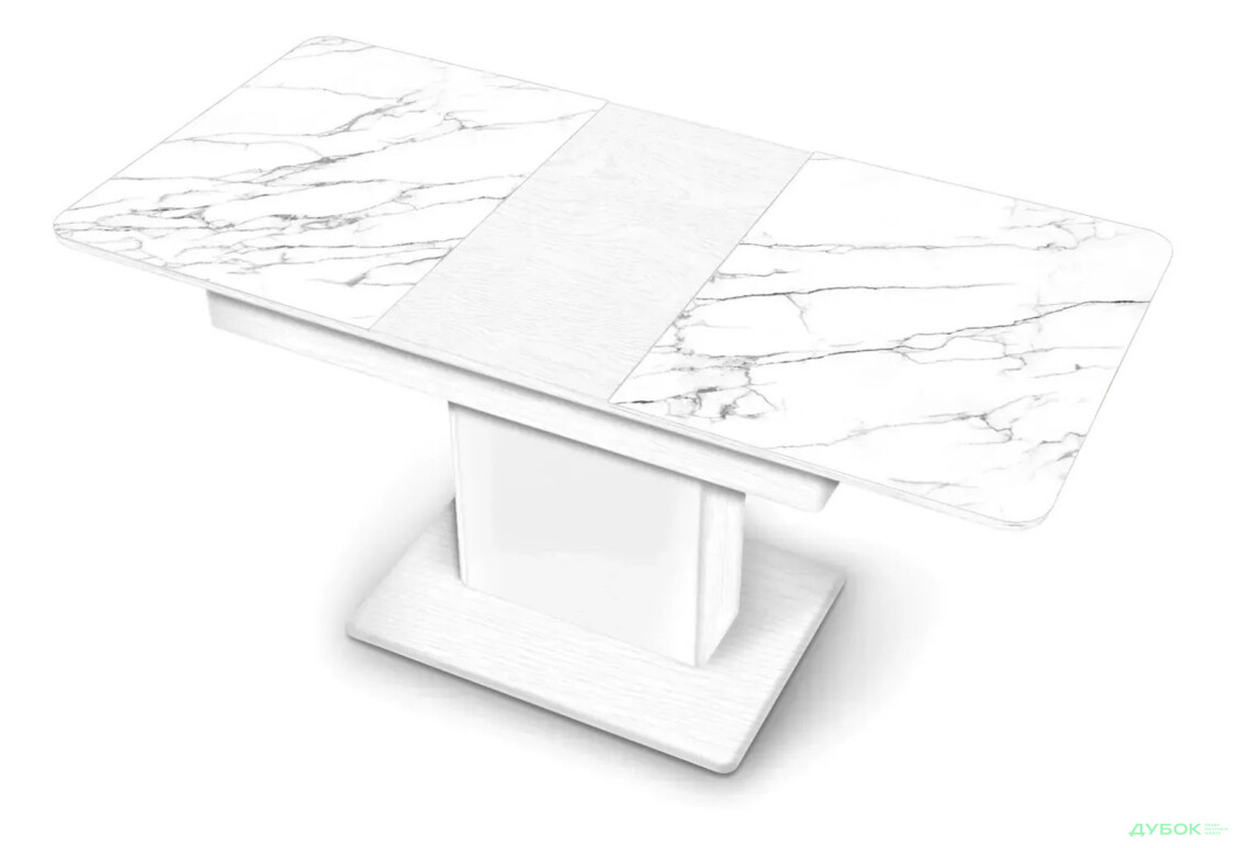 Изображение 3 - Стол кухонный Jam Бостон Т раскладной, 140 / 180 см, белое дерево / бриллиант