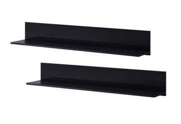 Полкиа навесные МироМарк Бокс Секция-91 комплект 2 шт 100 см, глянец черный