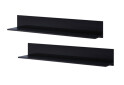 Зображення 1 - Полиці навісні MiroMark Бокс Секція-91 комплект 2 шт 100 см, глянець чорний