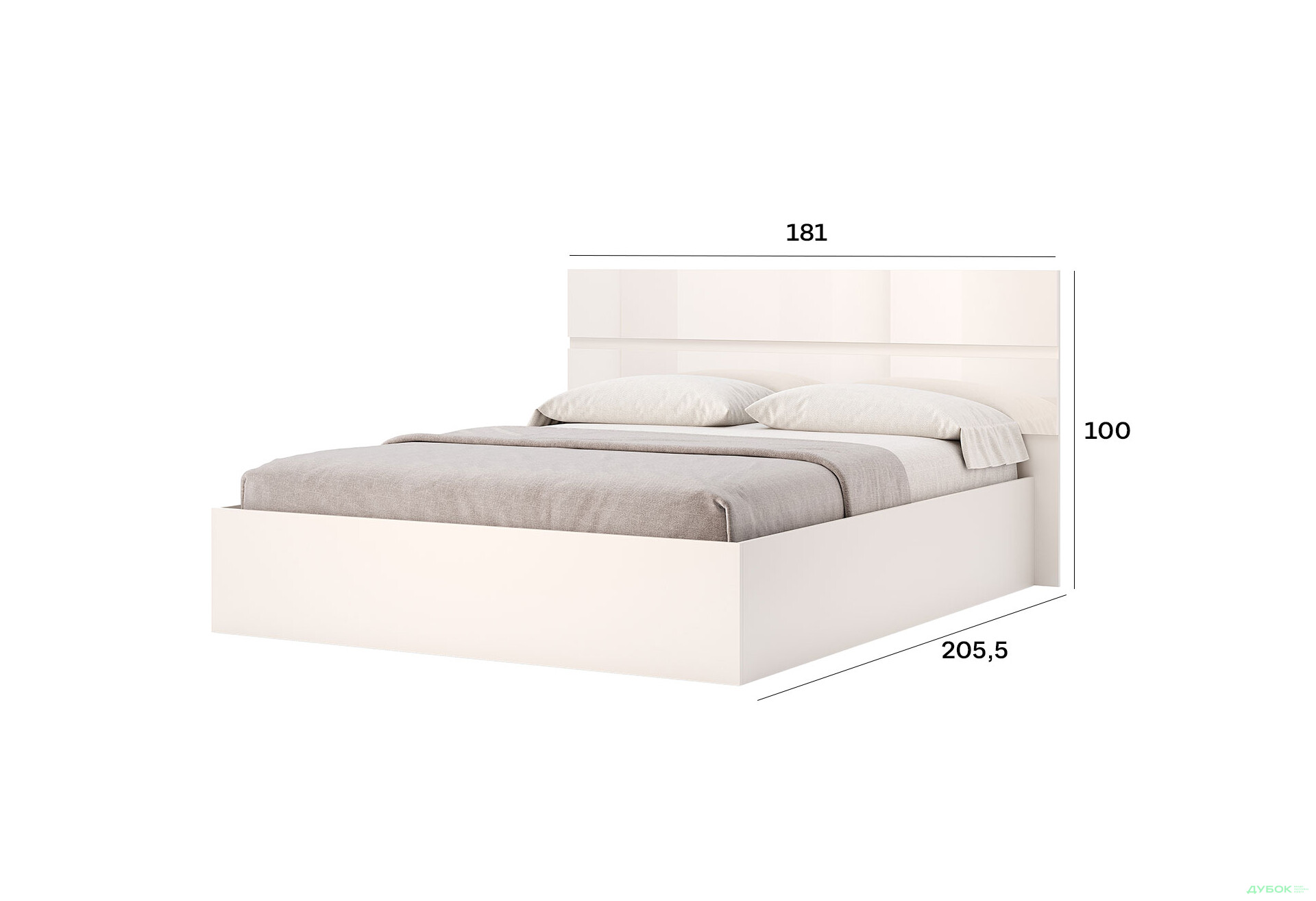 Зображення 4 - Ліжко-подіум MiroMark Лілі / Lily 160x200 підйомне з каркасом, Глянець кашемір