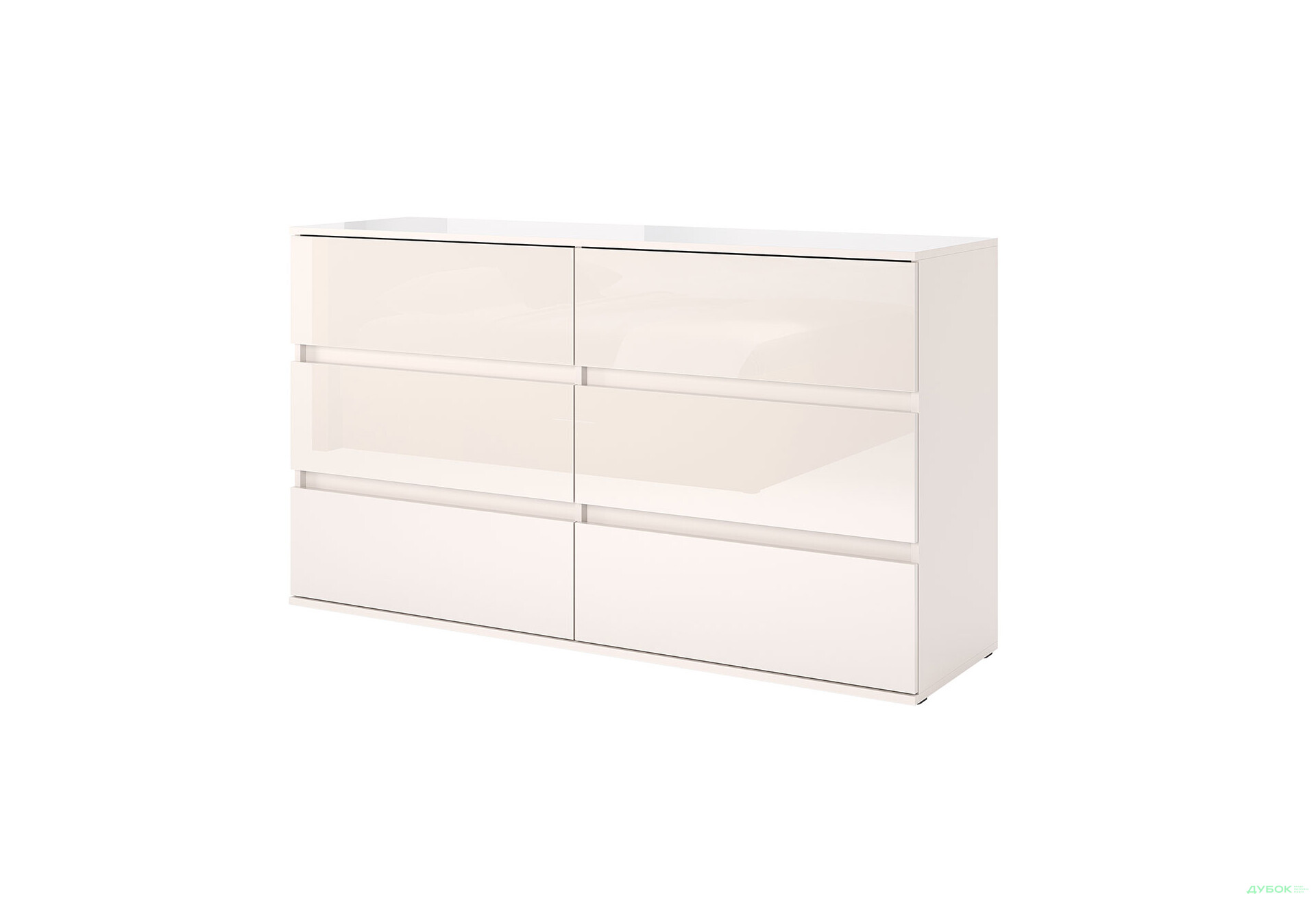 Комод МироМарк Лили / Lily с 6 ящиками 150,2 см, глянец кашемир - Изображение 1 Изображение 1 - Комод МироМарк Лили / Lily с 6 ящиками 150,2 см, глянец кашемир