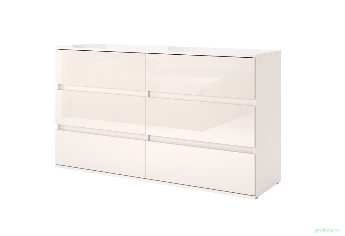 Комод МироМарк Лили / Lily с 6 ящиками 150,2 см, глянец кашемир - Изображение 1 Изображение 1 - Комод МироМарк Лили / Lily с 6 ящиками 150,2 см, глянец кашемир