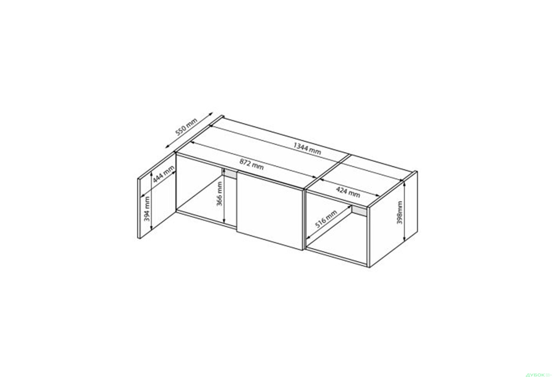Антресоль MiroMark Лілі / Lily 3дв 134,5 см Глянець кашемір - Зображення 8 Зображення 8 - Антресоль MiroMark Лілі / Lily 3дв 134,5 см Глянець кашемір