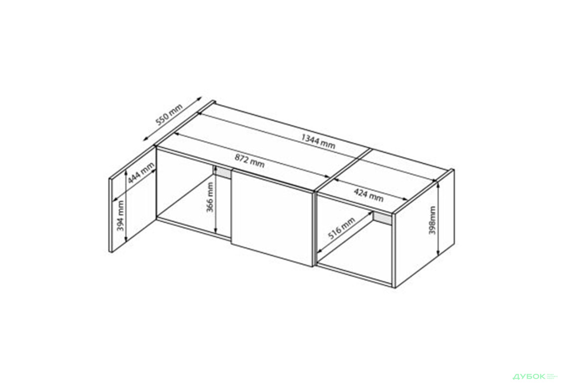 Зображення 8 - Антресоль MiroMark Лілі / Lily 3дв 134,5 см Глянець кашемір